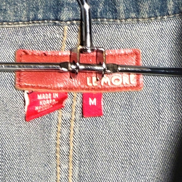 🔥LE MORE🔥BLUE DENIM DRESS W🏀NBA EMBROIDED🏀LOGOS ✨️WOMEN'S MEDIUM - Picture 4 of 6